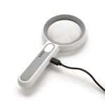 Oplaadbaar Handheld LED Vergrootglas (6X 12X) - Ronde Touch Switch Reader met 16 dimbare LED's - Eleroyal Vergrootglas