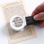 10X handloep met grote lens voor textiel en juwelen, draagbare loep met 3 LED- en 1 UV-lamp - Eleroyal vergrootglas