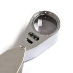 40X Full Metal Folding Pocket Loupe with Dual LED & UV Light, Portable Jewelry Magnifier - Eleroyal Magnifier