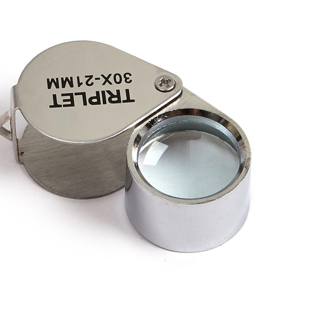 10X Full Metal Folding Pocket Jewelry Loupe, Professional Triplet Optical Glass Magnifier - Eleroyal Magnifier