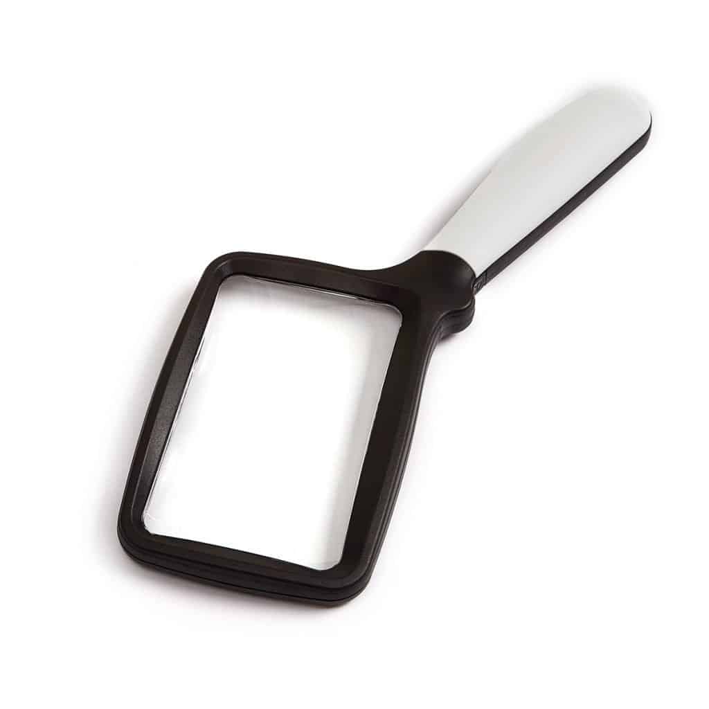 2X Rectangular Folding LED Magnifier - Handheld Reading Magnifying Glass with 5 LEDs & 2 Lighting Modes - Eleroyal Magnifier