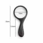 75mm Optical Glass Handheld Magnifier (4X) - Durable Black Reading Loupe for Office, Library & Home Use - Eleroyal Magnifier