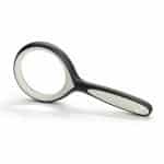 Rubber handheld magnifier
