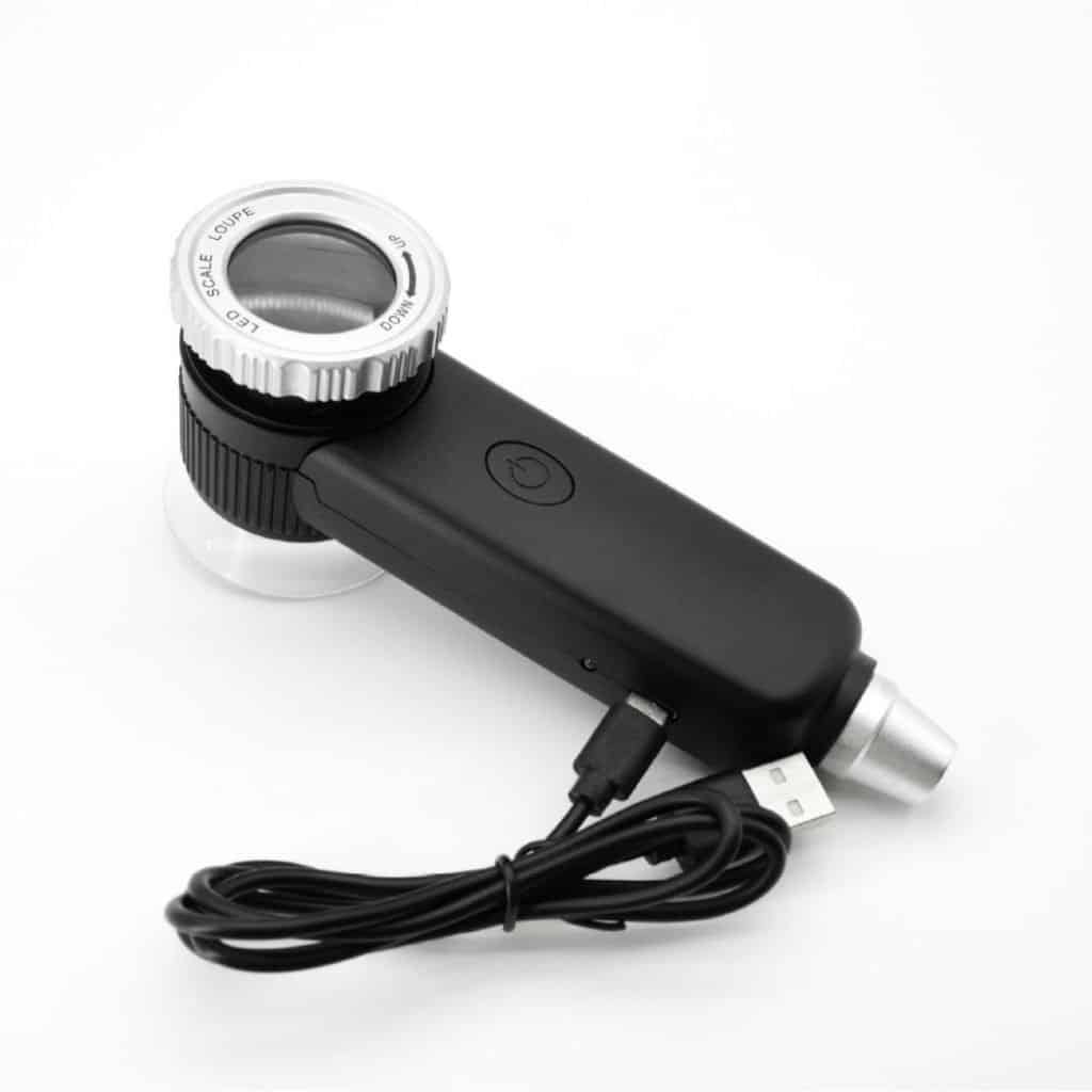 30X USB Rechargeable Multifucational Adjustable Lighted Loupe with UV lights for Jade Jewelry Appraisal - Eleroyal Magnifier
