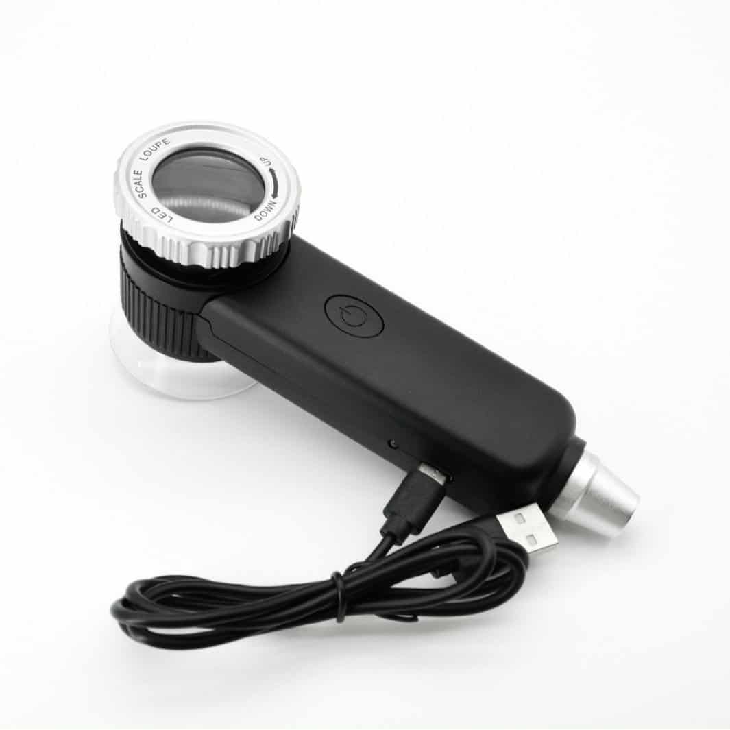 30X USB Rechargeable Multifucational Adjustable Lighted Loupe with UV lights for Jade Jewelry Appraisal - Eleroyal Magnifier
