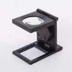 10X LED Folding Thread Counter, Zinc Alloy Linen Tester Loupe with Measuring Scale - Eleroyal Magnifier