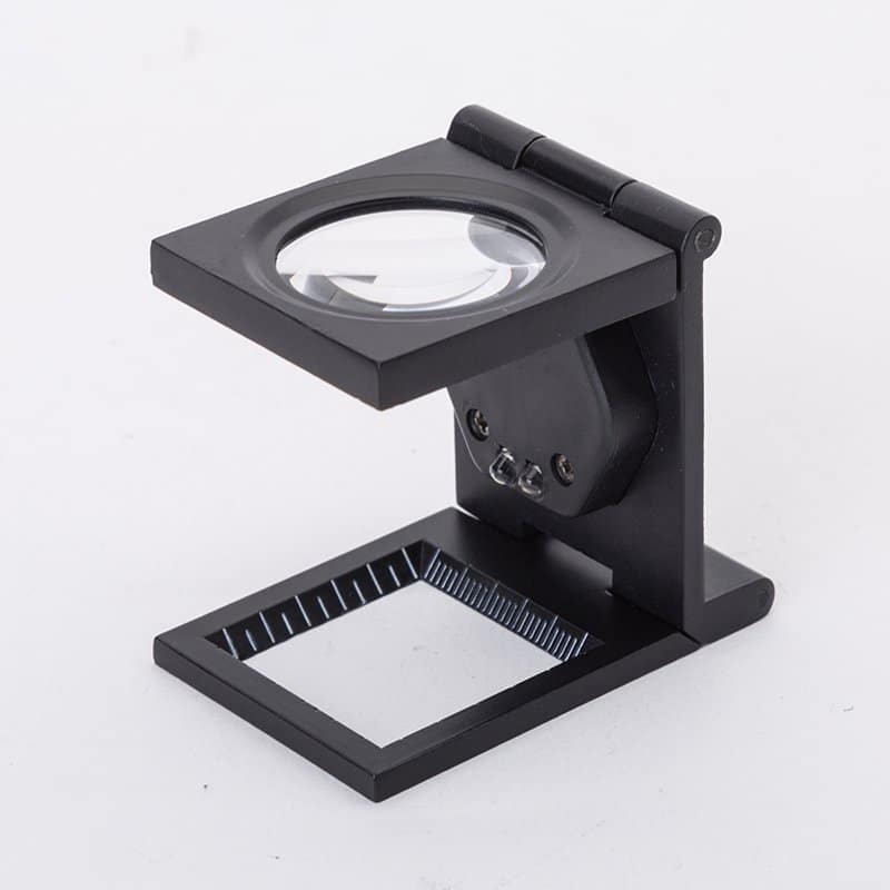 10X LED Folding Thread Counter, Zinc Alloy Linen Tester Loupe with Measuring Scale - Eleroyal Magnifier