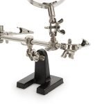 Klassiek helpend derde hand reparatiegereedschap, 4X metalen frame vergrootglas met dubbele krokodillenklemmen - Eleroyal vergrootglas