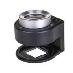 30X High Power Linen Tester Loupe, Metal Desktop Magnifier with 3 LED + 3 UV Lights for Textile - Eleroyal Magnifier
