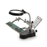 Grossiste 3-en-1 outil d'aide lumineux, loupe double 3.5X/12X avec support pour fer à souder - Loupe Eleroyal