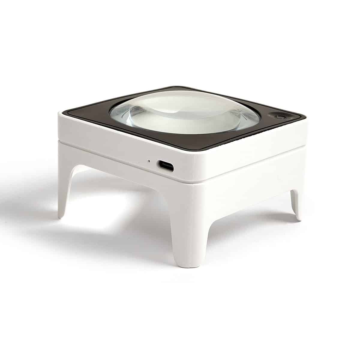Wiederaufladbare LED-Desktop-Lupe 3X Freisprech-Lupe für Lesen & Naharbeit - Eleroyal Lupe