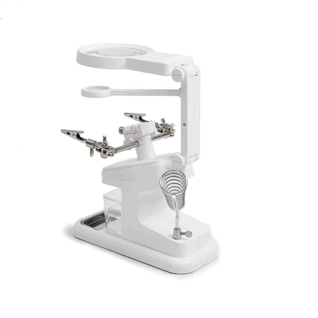Pro LED Lighted Helping Hands Soldering Station, 3X 4.5X 25X High-Power Multi-Lens Magnifier with Clamp - Eleroyal Magnifier