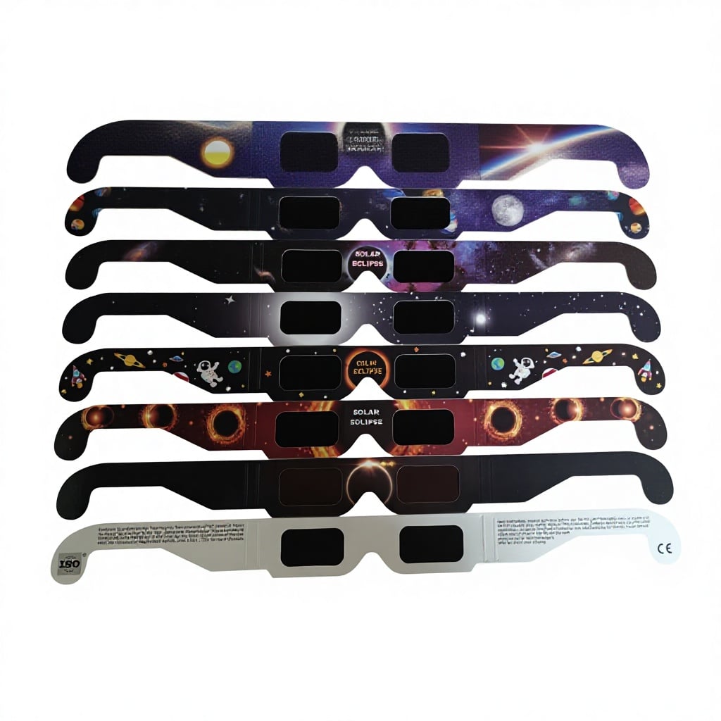 CE & ISO12312-2 Certified Wholesale Cardboard Paper Safe Solar Eclipse Glasses - Eleroyal Magnifier