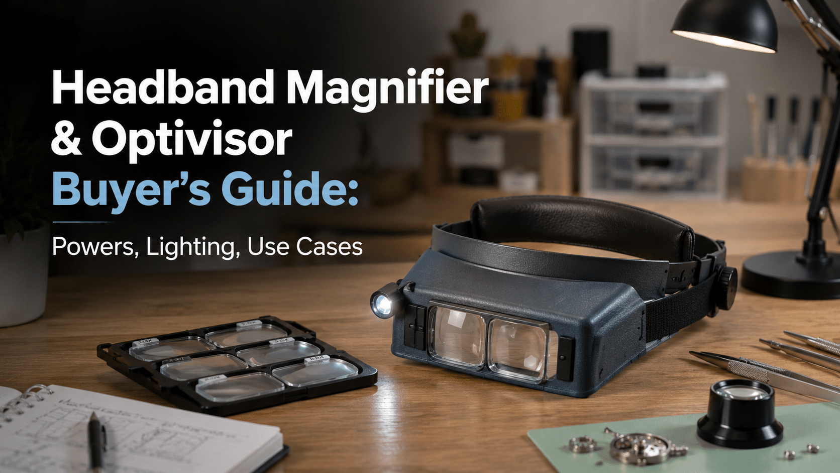 Headband Magnifier & Optivisor Buyer's Guide: Powers, Lighting, Use Cases - Eleroyal Magnifier